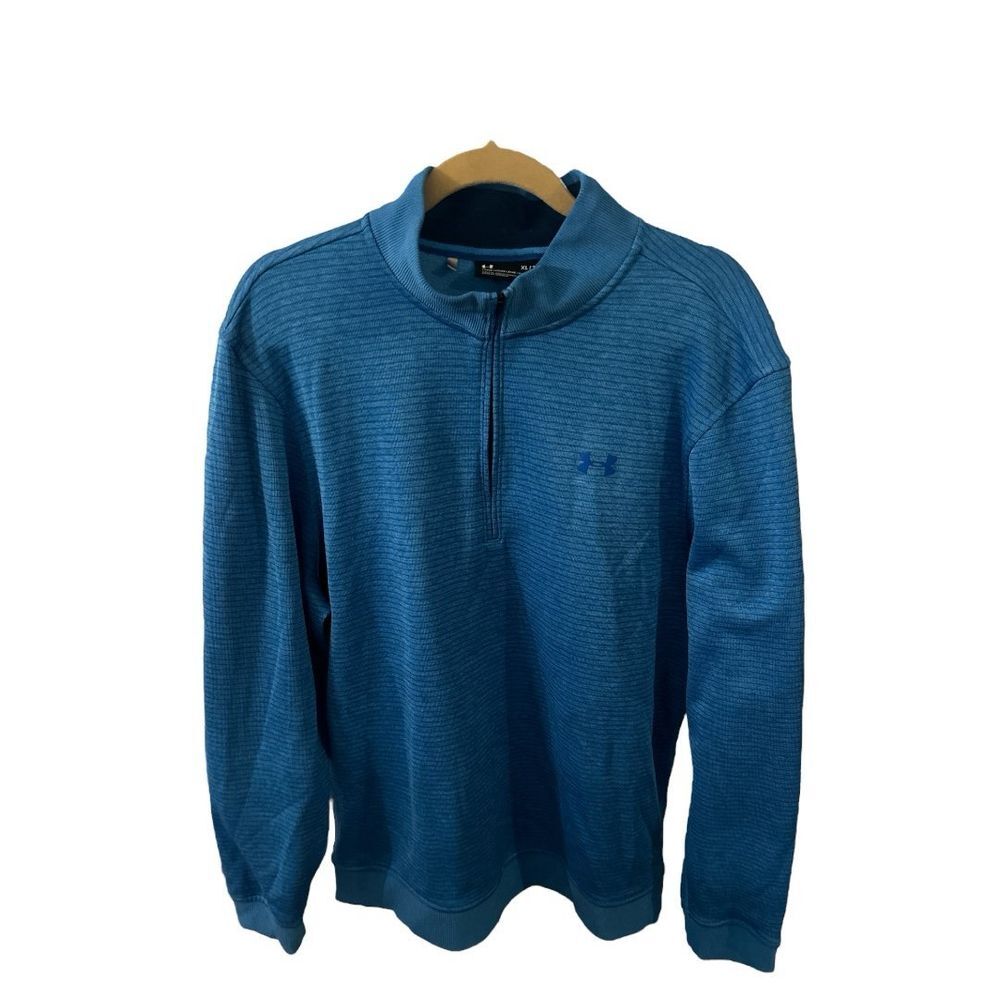 Under Armour Pullover 1/4 Zip‎ Athletic Training Warm Up Blue Mens Size XL